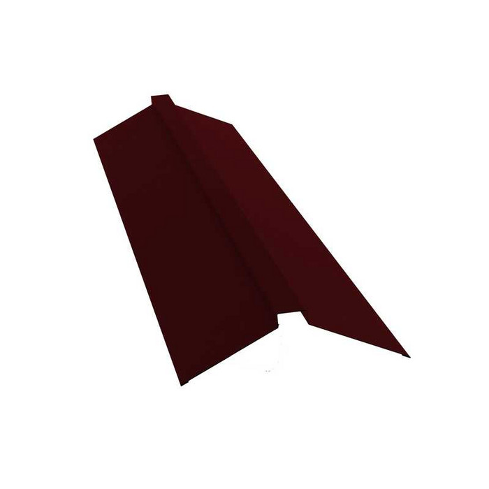 Планка конька плоского 115х30х115 0,45 Drap RAL 3005 красное вино - фото №1
