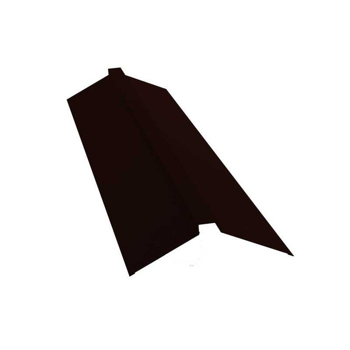 Планка конька плоского 115х30х115 0,5 Rooftop Matte RR 32 темно-коричневый - фото №1
